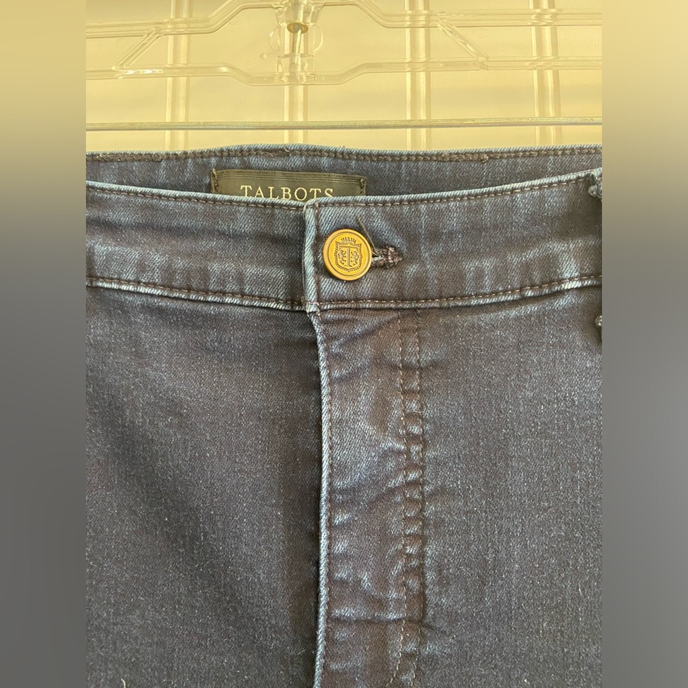 Talbots Flawless Five Pocket Dark Wash Jegging Stretch Denim Jeans Size 14 - Picture 5 of 9
